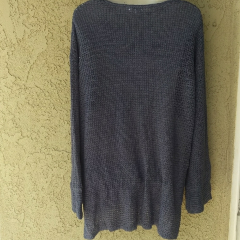 Time and Tru blue waffle knit sweater nwt - Picture 5 of 8